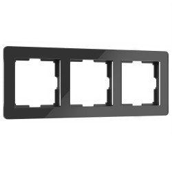 Рамка на 3 поста Acrylic черный W0032708 Werkel (a059318)