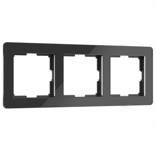 Рамка на 3 поста Acrylic черный W0032708 Werkel (a059318)