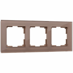 Рамка на 3 поста (латте, стекло) W0031142 Werkel (a058820)
