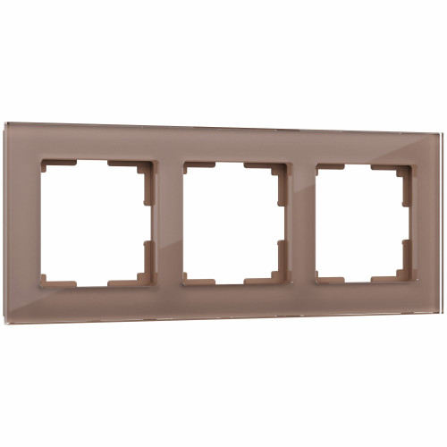 Рамка на 3 поста (латте, стекло) W0031142 Werkel (a058820)