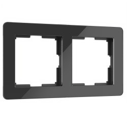Рамка на 2 поста Acrylic черный W0022708 Werkel (a059317)