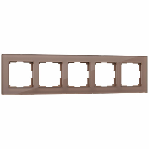 Рамка на 5 постов (латте, стекло) W0051142 Werkel (a058822)