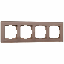 Рамка на 4 поста (латте, стекло) W0041142 Werkel (a058821)