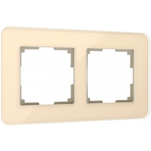 Рамка из стекла на 2 поста Elite айвори W0022443 (a057883)