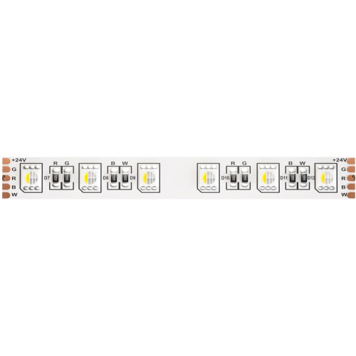 Светодиодная лента 24В 5050 19,2Вт/м RGBW 6000K 5м IP20 арт.10181