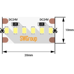 Светодиодная лента SWG2A300-24-19.2-W