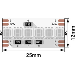 Светодиодная лента LUX DSG8A240-24-RGB-33