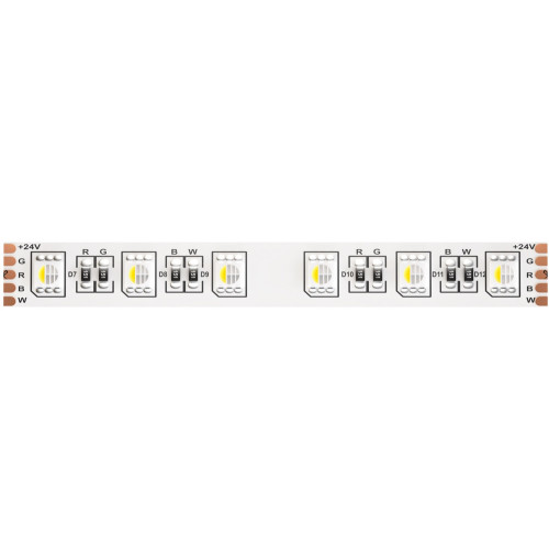 Светодиодная лента 24В 5050 19,2Вт/м RGBW 4000K 5м IP20 арт.10180