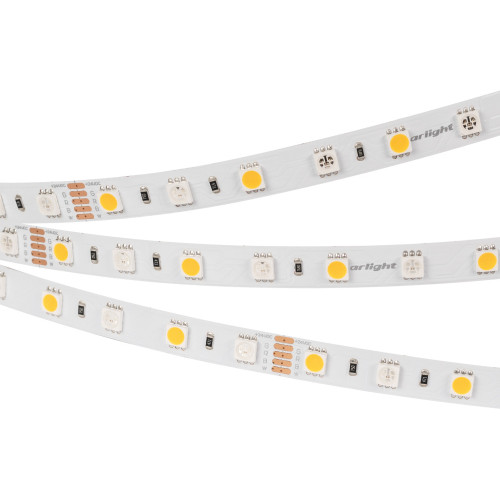 Светодиодная лента RT-B60-10mm 24V RGBW-Warm (14.4 W/m, IP20, 5060, 5m) (Arlight, Открытый) 018327(2)