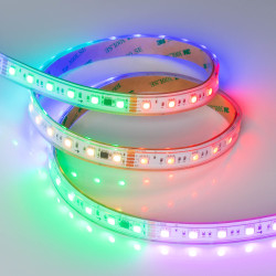 Светодиодная лента герметичная DMX-PS-B60-15mm 24V RGB-PX6 (15W/m, IP67, 5060, 5m) (Arlight, бегущий огонь) 037090
