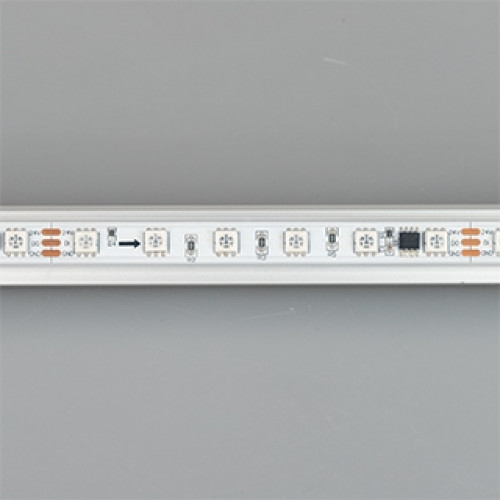 Светодиодная лента герметичная SPI-PS-B60-12mm 24V RGB-PX6-BPT (12 W/m, IP67, 5060, 5m) (Arlight, бегущий огонь) 039181