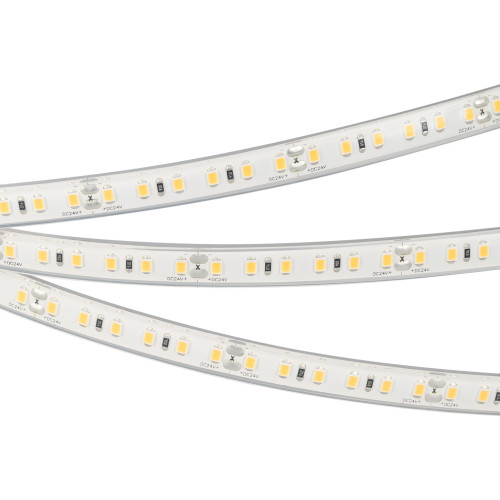 Светодиодная лента герметичная RTW-PU-A120-10.5mm 24V Warm3000 (16.8 W/m, IP68, 2835, 5m) (Arlight) 029043(2)