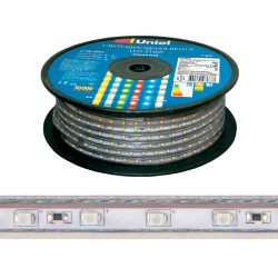 Светодиодная лента ULS-2835-60LED/m-10mm-IP67-220V-8W/m-50M-BLUE бобина