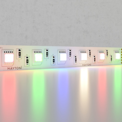 Светодиодная лента 24В 5050 21Вт/м RGB-MIX 5м IP20 Black арт.20039