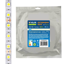 Светодиодная лента ULS-Q320 2835-60LED/m-8mm-IP20-DC12V-4,8W/m-5M-3000K катушка в герметичной упаковке