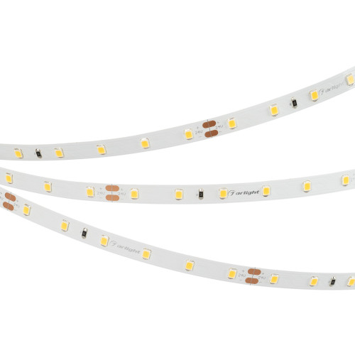 Светодиодная лента RT-A60-8mm 24V Warm3000 (4.8 W/m, IP20, 2835, 3m) (Arlight, Открытый) 024110(C)