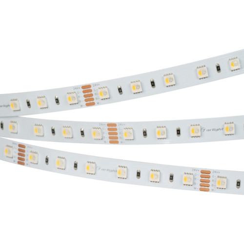 Светодиодная лента RT-B60-12mm 24V RGBW-White-4-in-1 (19.2 W/m, IP20, 5060, 5m) (Arlight, Открытый) 019096(2)