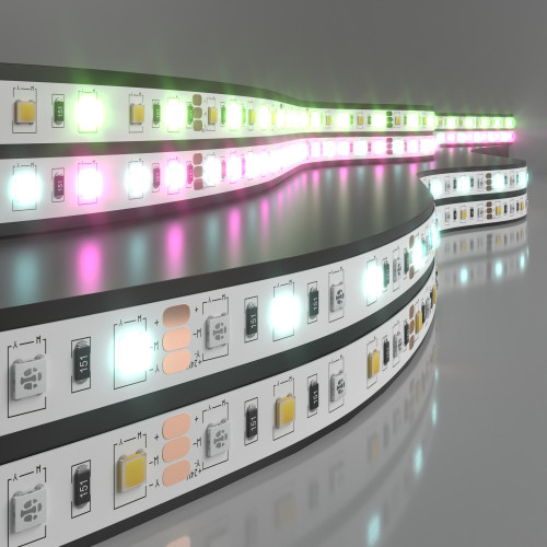 Светодиодная лента 5050+5050 24V 60Led 14,4W IP20 RGBW