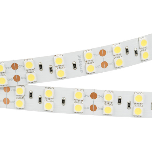 Светодиодная лента RT-B120-15mm 24V White6000 (28.8 W/m, IP20, 5060, 5m) (Arlight) 011256(2)