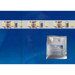 Светодиодная лента ULS-2835-60LED/m-8mm-IP20-DC24V-6W/m-5M-DW катушка в герметичной упаковке