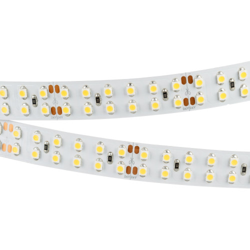 Светодиодная лента RT 2-5000 24V Warm2400 2x2 (3528, 1200 LED, LUX) (Arlight, 19.2 Вт/м, IP20) 018103