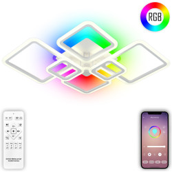 Потолочная светодиодная люстрас пультом и управлением смартфоном, с RGB подсветкой 160W Spektr LED LAMPS 81243