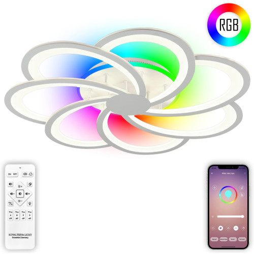 Потолочная светодиодная люстрас пультом и управлением смартфоном, с RGB подсветкой 200W Holder Ii HIGH-TECH LED LAMPS 82039