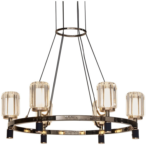 Подвесная люстра светодиодная P0738 P0738-6A gold/pearl black