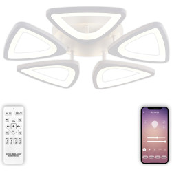 Потолочная светодиодная люстра с пультом и управлением смартфоном 100W Kirke LED LAMPS 81242