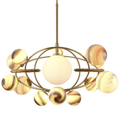 Потолочная люстра на штанге Planet KG1122P-13B brass