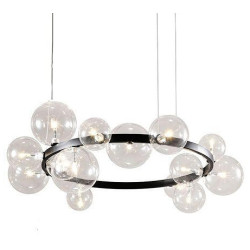 Подвесная люстра Art Deco Bubble OMG1075R black/clear