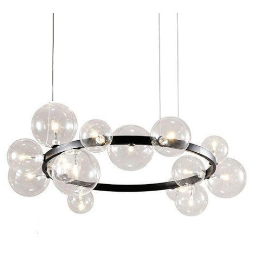 Подвесная люстра Art Deco Bubble OMG1075R black/clear