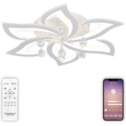 Потолочная светодиодная люстра с пультом и управлением смартфоном 120W Olimp LED LAMPS 81238