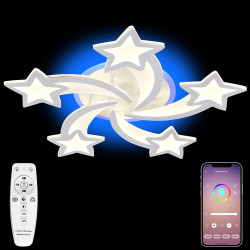Потолочная люстра светодиодная LED LAMPS 81145, 120W, белый, LED с RGB подсветкой