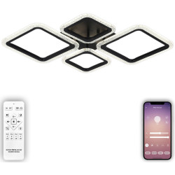 Потолочная светодиодная люстра с пультом и управлением смартфоном 80W Opti LED LAMPS 81232
