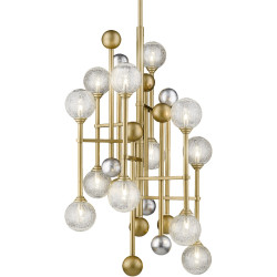Потолочная люстра на штанге Fluxus P68084-12 gold