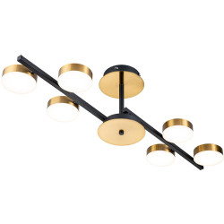Потолочная люстра на штанге Alcor 10266/6 LED*95W Black/Brass