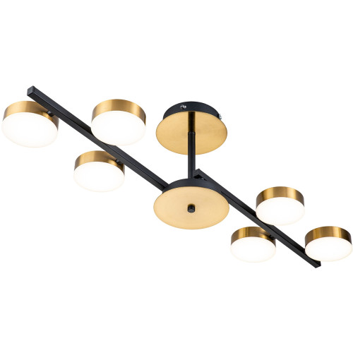 Потолочная люстра на штанге Alcor 10266/6 LED*95W Black/Brass