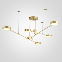 Потолочная люстра светодиодная на штанге TECHNUM-LED-GOLD01