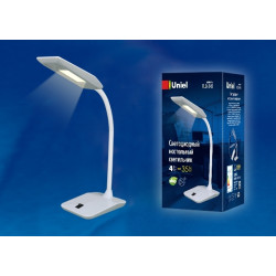 Офисная настольная лампа светодиодная с выключателем TLD-545 Black-White/LED/350Lm/3500K