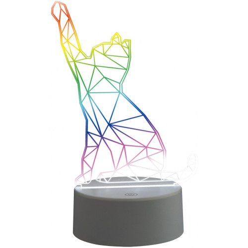 Интерьерная настольная лампа светодиодная для детской ULI-M501 RGB/3AAA CATTY/WHITE