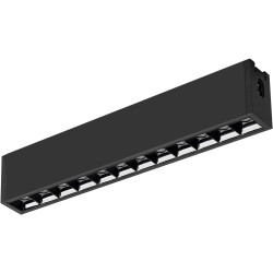 Линейный настенно-потолочный светильник LED CLIP-38-LASER-S330-12W Warm3000 (BK, 36 deg, 24V) (Arlight, IP40 Металл, 3 года) 029008