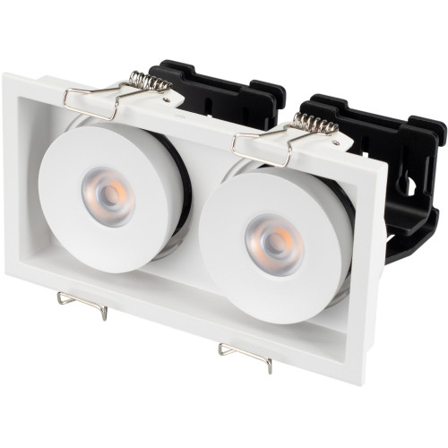 Светильник встраиваемый LED CL-SIMPLE-S148x80-2x9W Warm3000 (WH, 45 deg) (Arlight, IP20 Металл, 3 года) 026876