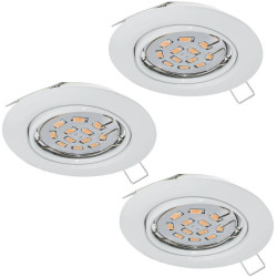 Комплект из 3-х встраиваемых точечный светильников Eglo EINBAUSPOT LED 75349