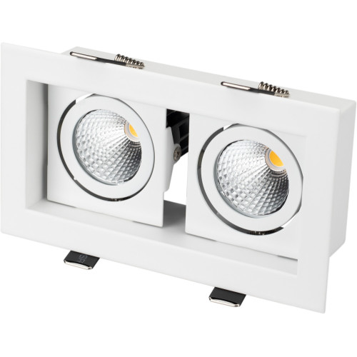 Светильник встраиваемый LED CL-KARDAN-S180x102-2x9W White (WH, 38 deg) (Arlight, IP20 Металл, 3 года) 024128