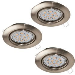 Комплект из 3-х встраиваемых точечный светильников Eglo EINBAUSPOT LED 75348