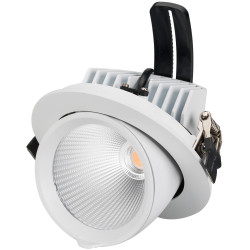 Светильник встраиваемый LED LTD-EXPLORER-R130-20W Warm3000 (WH, 38 deg) (Arlight, IP20 Металл, 3 года) 024031