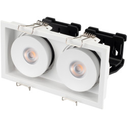 Светильник встраиваемый LED CL-SIMPLE-S148x80-2x9W Day4000 (WH, 45 deg) (Arlight, IP20 Металл, 3 года) 028150