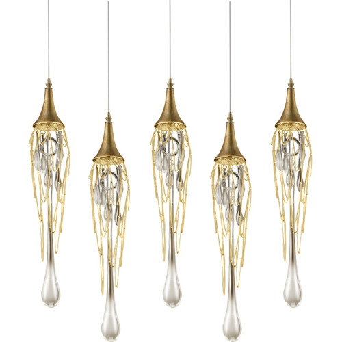 Подвесной светильник Goddess Tears P68009L-5 gold