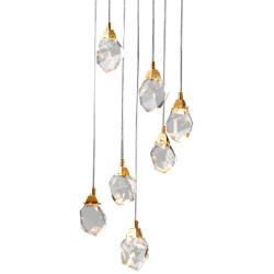 Подвесной светильник светодиодный Crystal rock MD-020B-7 gold
